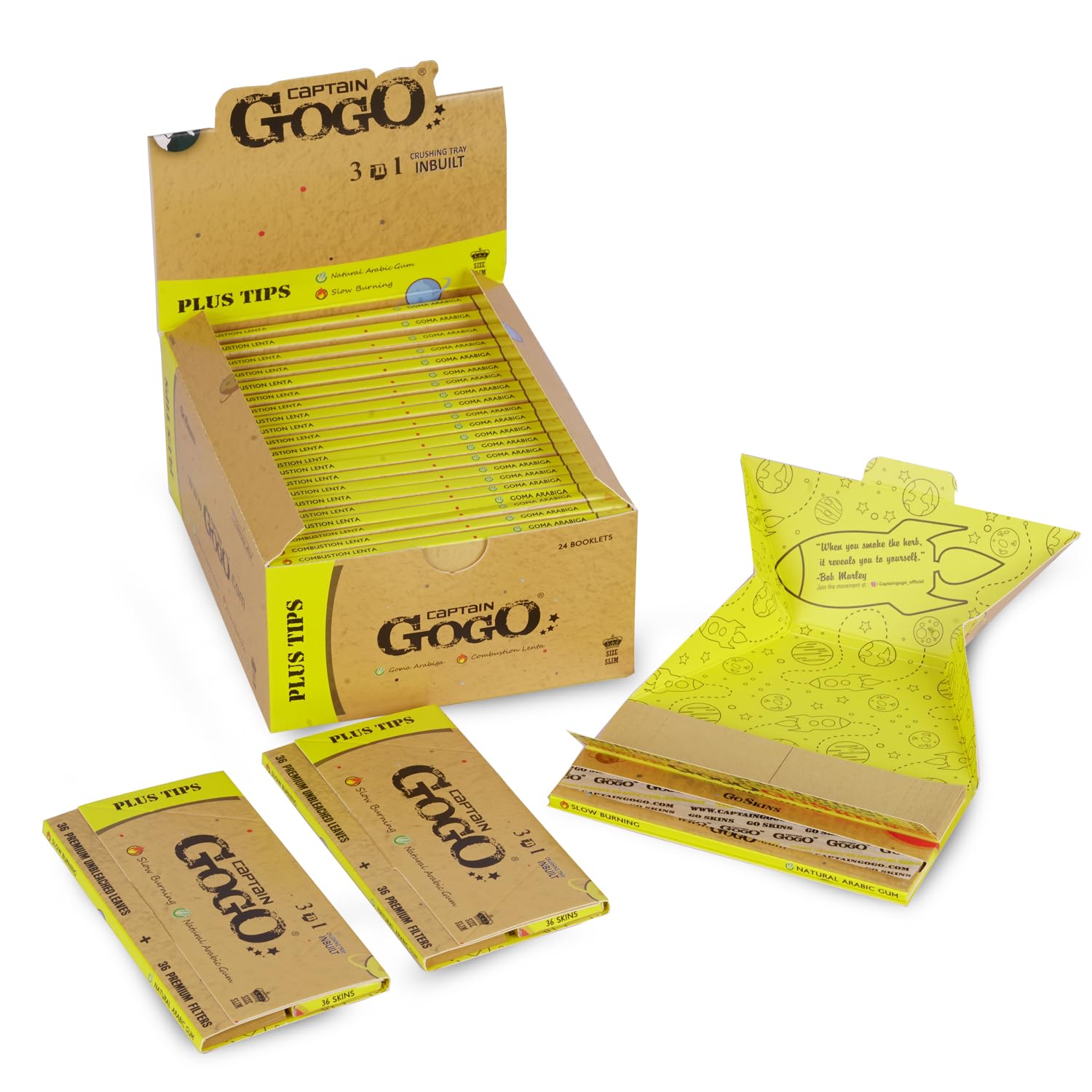 gogo KFK ( 1Pc ) GoGo 3 in 1 King Rolling Paper GoGo Rolloing Paper king paper GoGo 3 in 1 Rolling Paper - Multicolor - Image 1